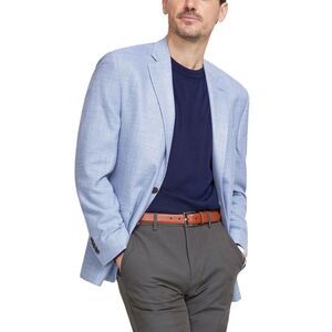 Michael Kors Mens Classic-Fit Melange Sport Coat 46 Regular Light Blue NWT $295